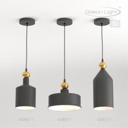 Odeon light 4085/1 PENDANT ODL19 377 темн.серый/золотой Подвес Е27 1*40W 220V BOLLI  - 4 купить